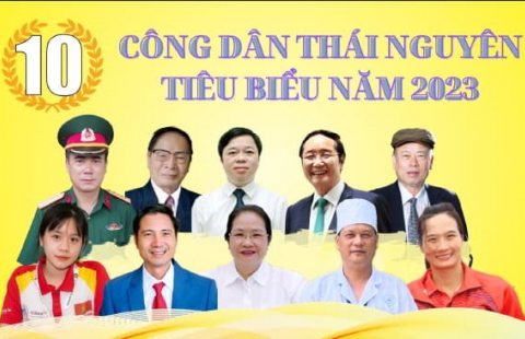InfoGraphic - 10 công dân Thái Nguyên tiêu biểu năm 2023